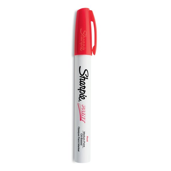 Sharpie Marker, SharpiePoint, Med, Red 34902